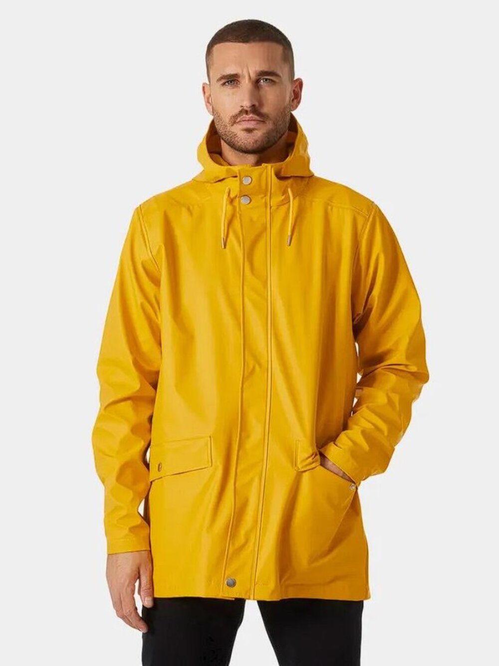 HELLY HANSEN Men's Moss Raincoat Size XL In 344 Essential Yellow